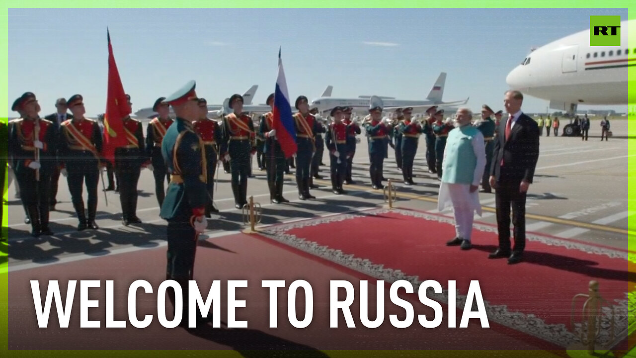 Indian PM Modi arrives in Moscow to meet with President Putin