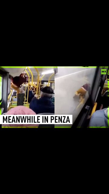 I'm outta here | Russian woman jumps out of bus window