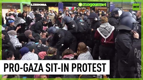 Pro-Palestine protesters occupy Berlin Central Station