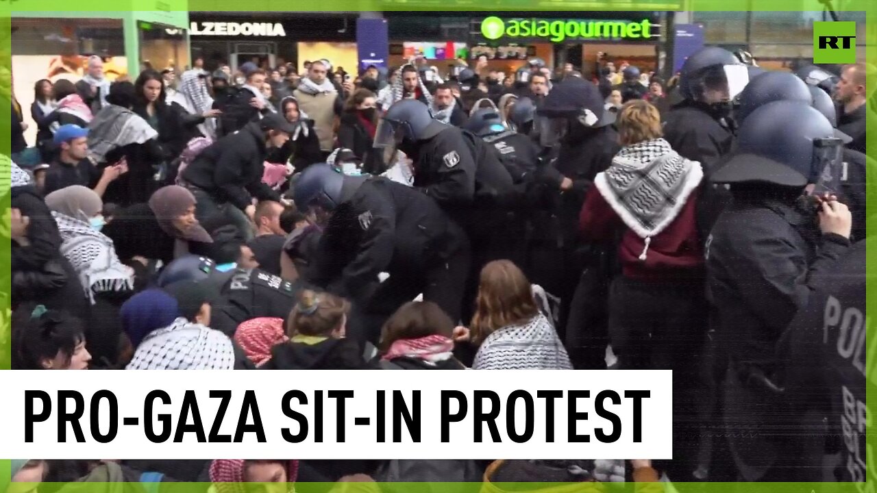 Pro-Palestine protesters occupy Berlin Central Station