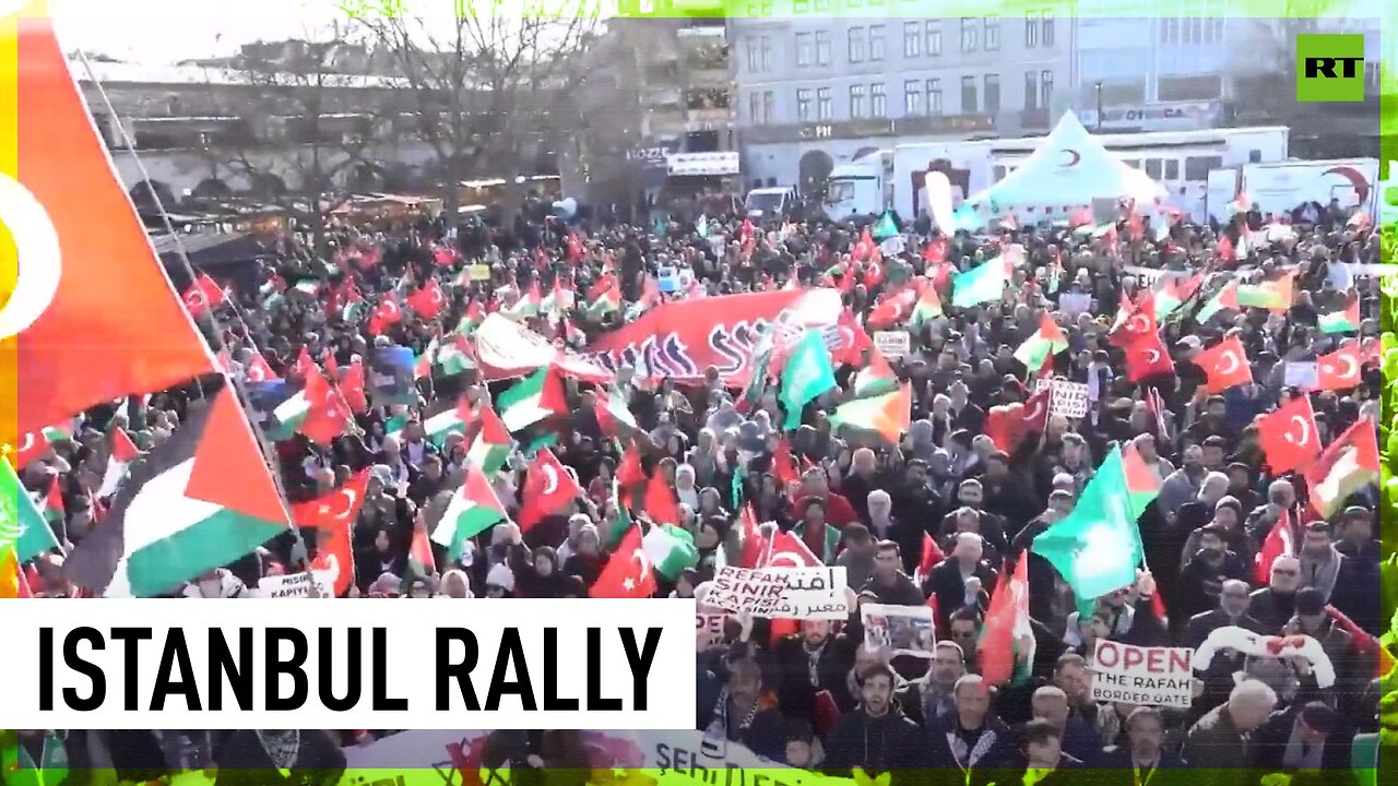 Protesters hit streets of Istanbul in solidarity with Gaza