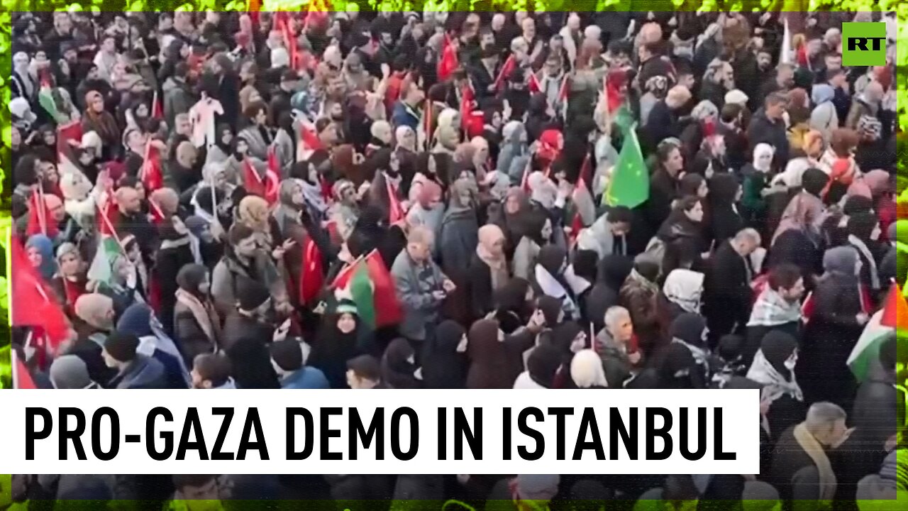 Thousands rally in Istanbul to demand ceasefire in Gaza