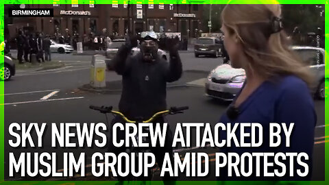 Sky News crew attacked by Muslim group amid protests