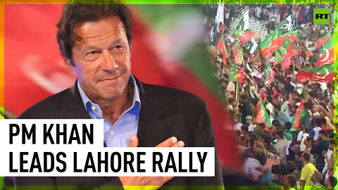 Former Pakistani PM Khan addresses supporters in Lahore