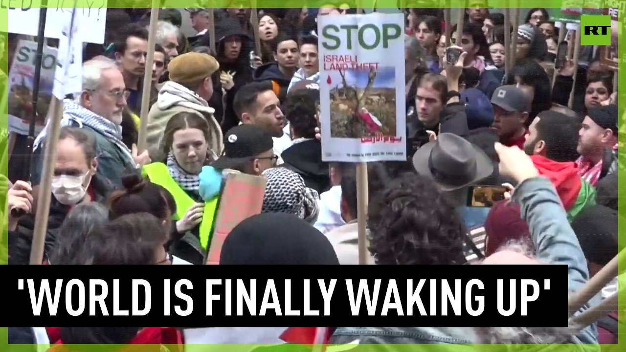 Israeli flags burn amid clashes at NYC pro-Gaza rally