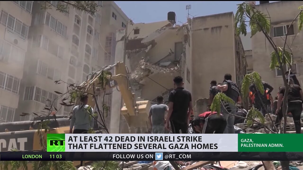 40+ dead in Israeli strike that flattened several residential Gaza homes