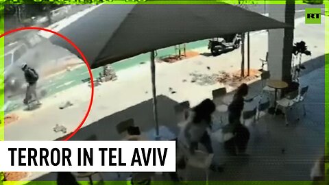 Moment car rams into pedestrians in Tel-Aviv