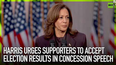 Harris urges supporters to accept election results in concession speech