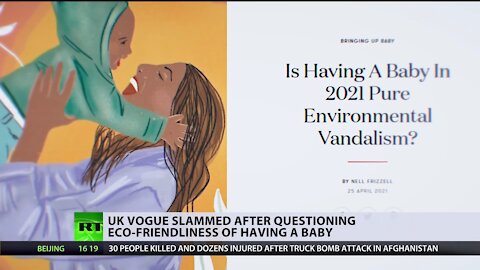 UK Vogue questions the eco-friendliness of bringing a baby into this world