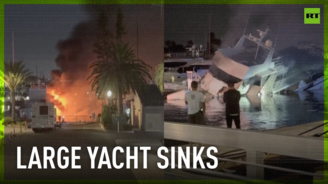 Luxury yacht catches fire, sinks at California marina