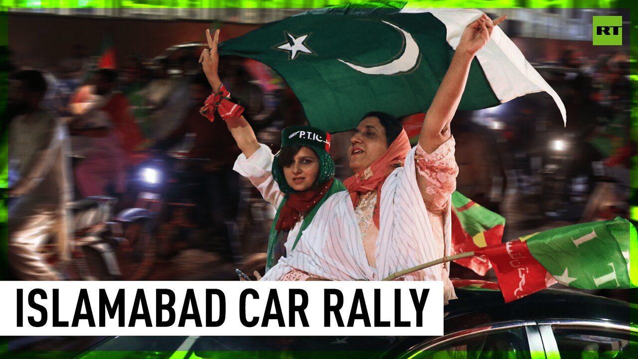 Imran Khan supporters hold car rally in Islamabad