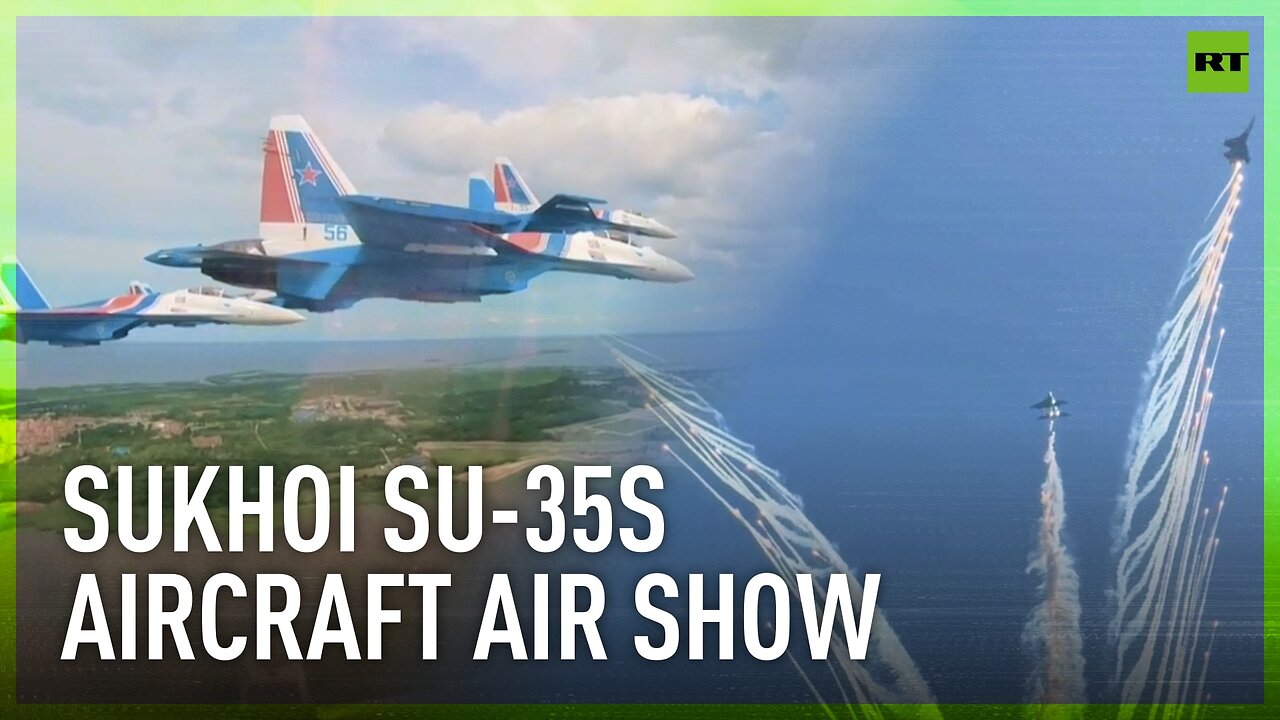 Sukhoi Su-35S aircraft performs air show in Russia’s northern port city