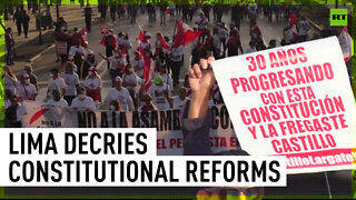 Rally against constitutional reforms held in Peru