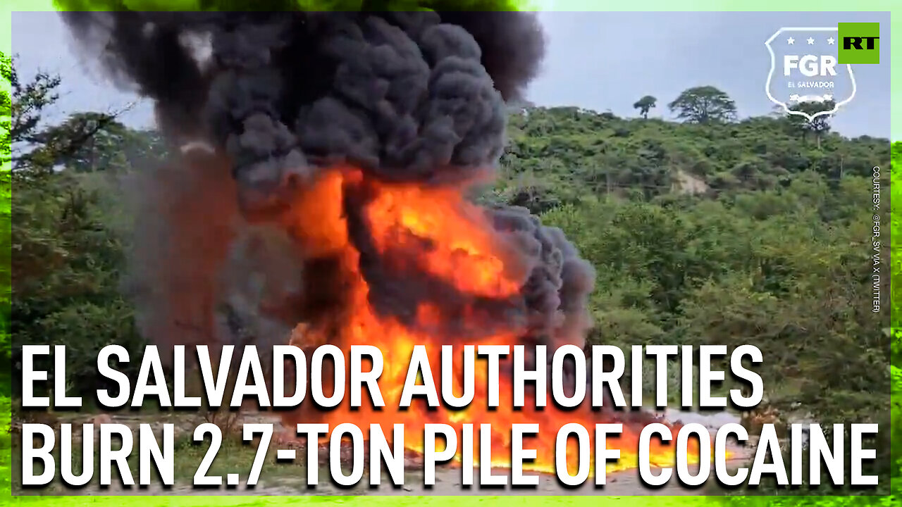 El Salvador authorities burn 2.7-ton pile of cocaine