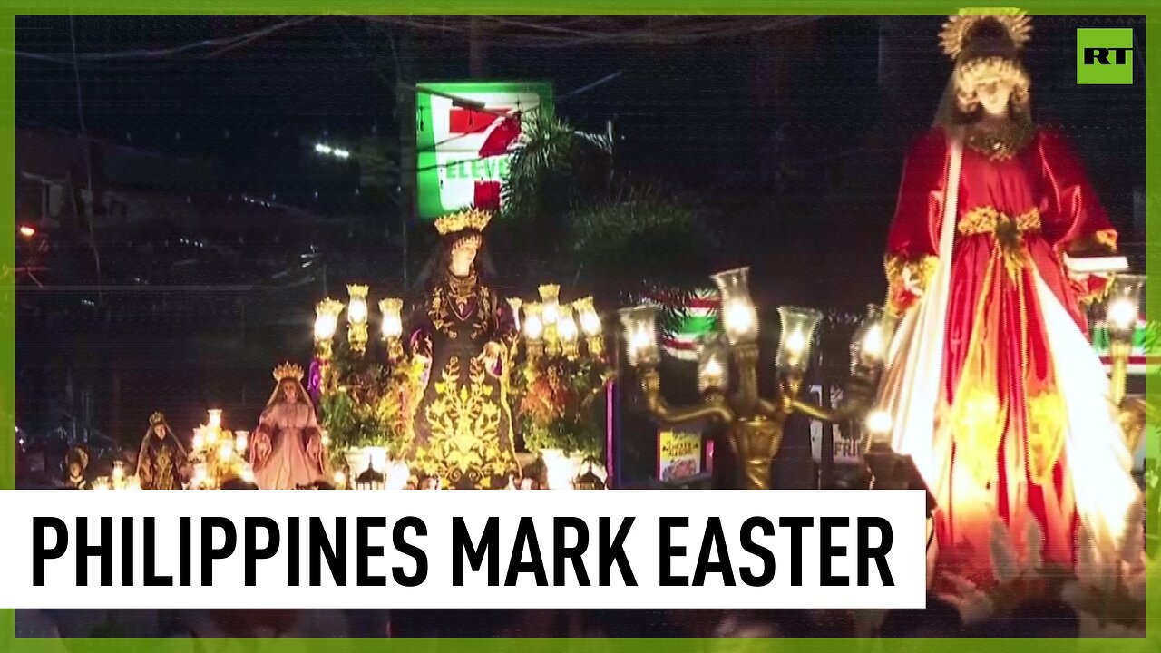 Catholics in the Philippines hold Easter procession