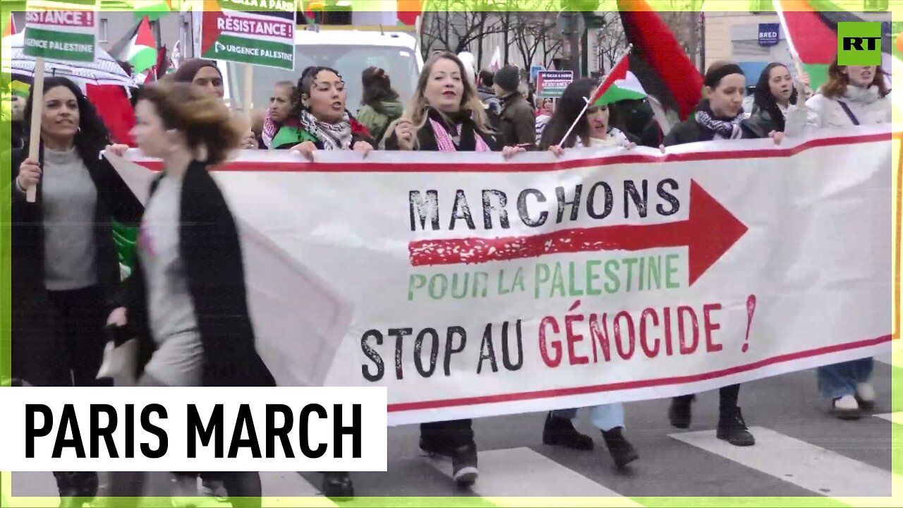 Mass rally against Macron’s immigration law and in support of Palestine held in Paris