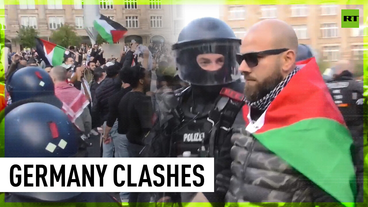 Clashes erupt as pro-Palestinian protesters rally despite ban in Frankfurt