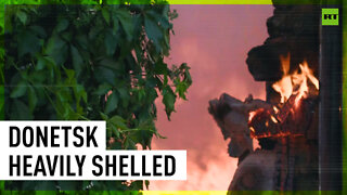Grim aftermath of Ukraine shelling in Donetsk