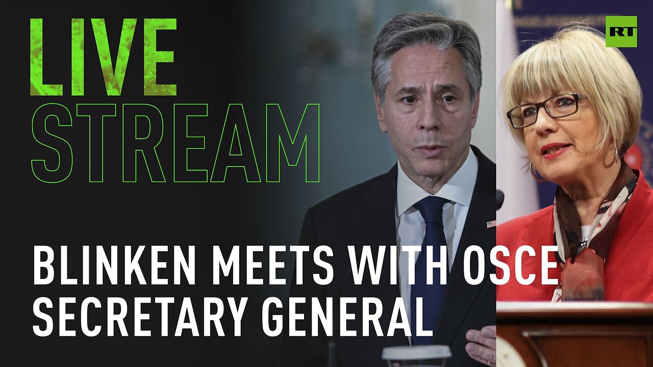 US Secretary of State Antony Blinken meets with OSCE Secretary General Helga Maria Schmid