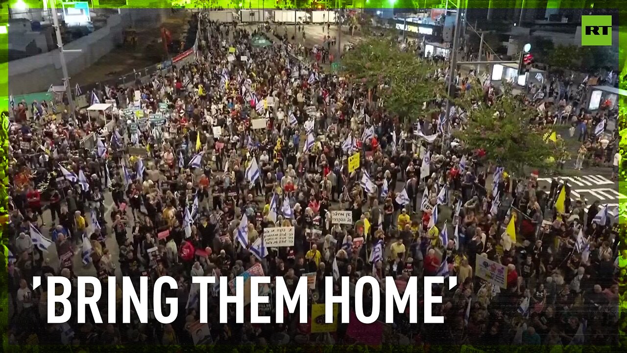 ’Victory = hostage deal’ | Thousands rally in Tel Aviv