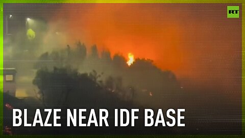 Huge fire breaks out near Ofrit IDF base in Jerusalem