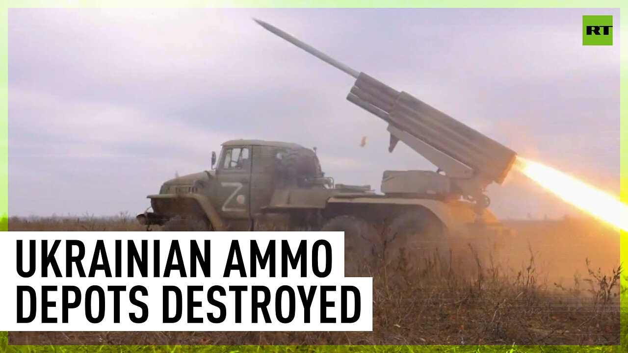 BM-21 Grad destroys Ukrainian ammunition depots