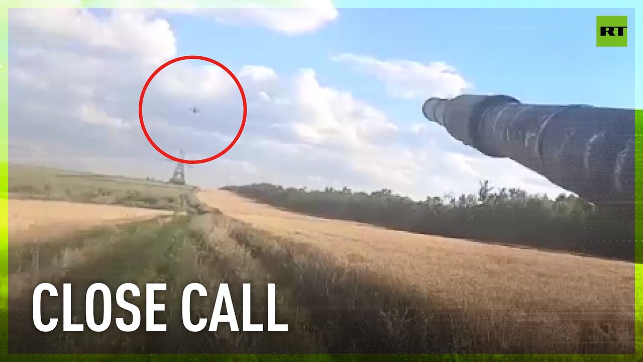 Kamikaze drone fails to hit Russian tank