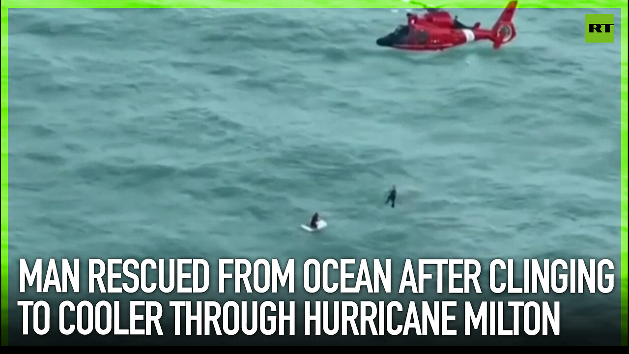 Man rescued from ocean after clinging to cooler through Hurricane Milton