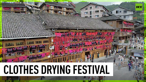 Red Yao people hold traditional Clothes Drying Festival