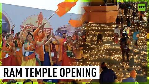 Hindus celebrate inauguration of Ram Temple with dancing and candles