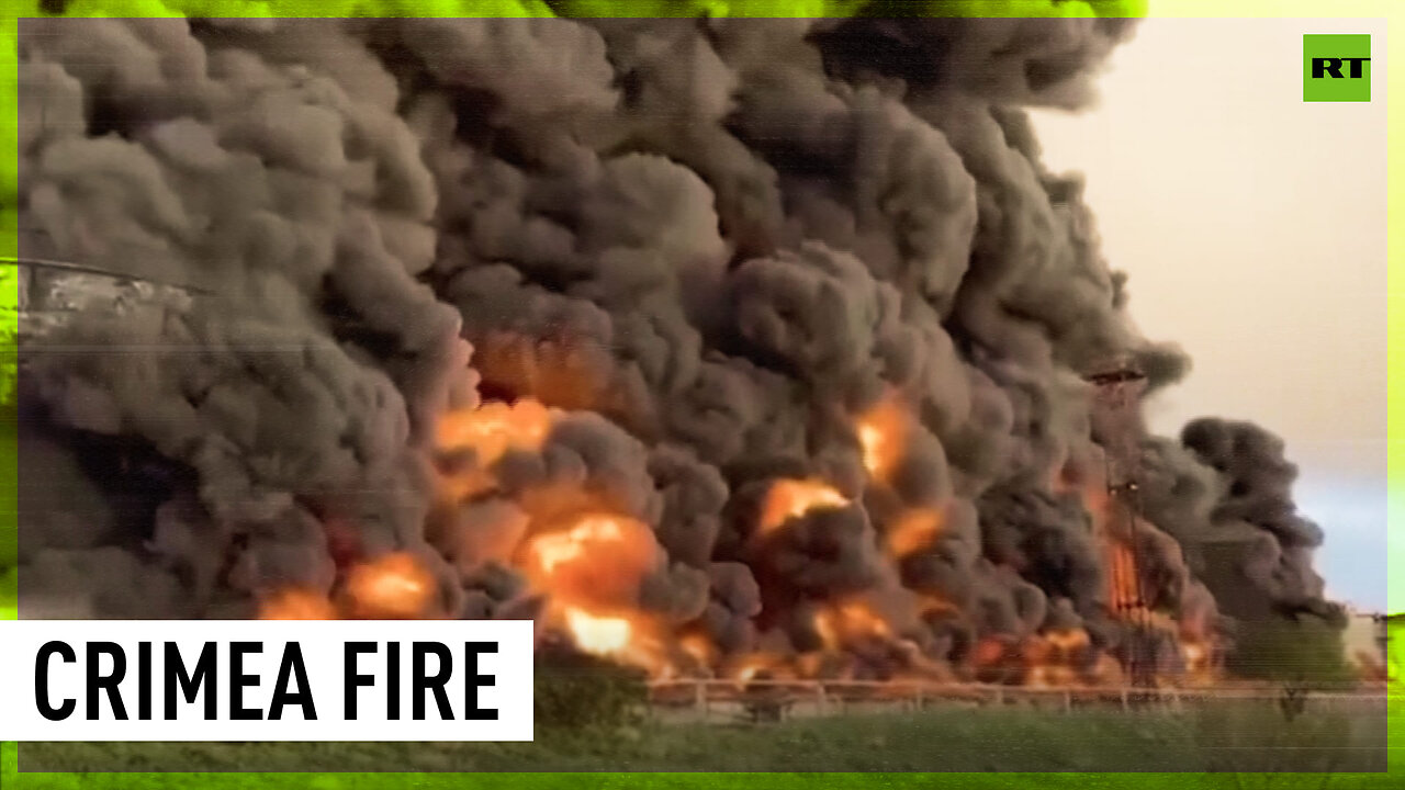 Huge blaze engulfs oil terminal in Sevastopol