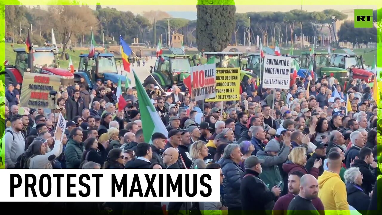 ’Without farmers, you will eat garbage’ | Farmers rally in Rome’s Circus Maximus