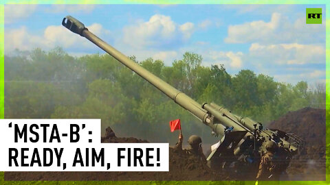'Msta-B' howitzers in combat action
