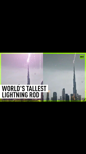 Thor, is that you? | Lightning strikes Burj Khalifa