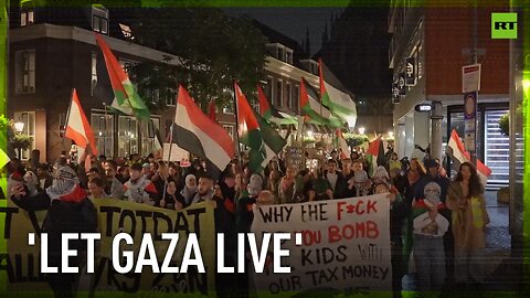 Utrecht protest against Dutch govt 'sending weapons' to Israel