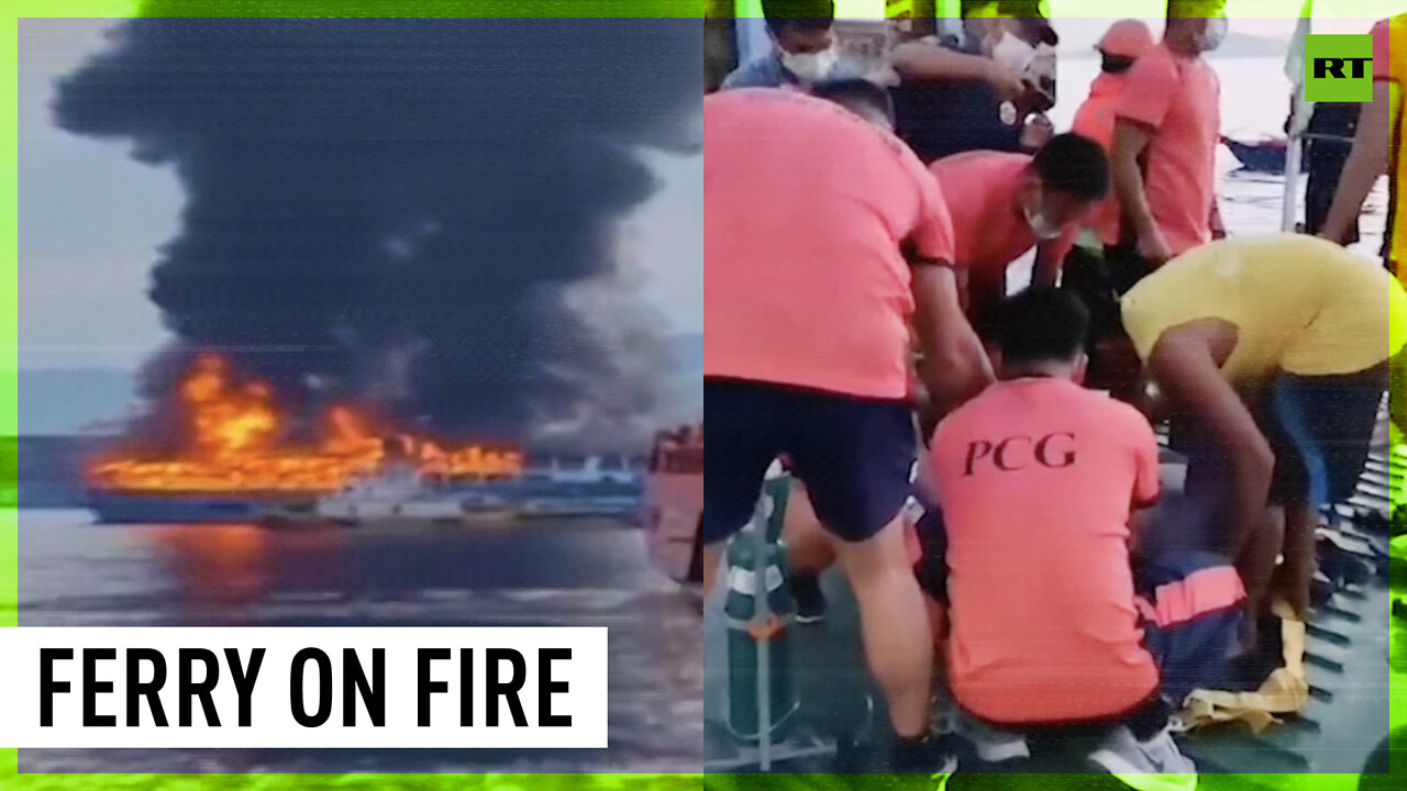 Philippines ferry catches fire near Batangas port