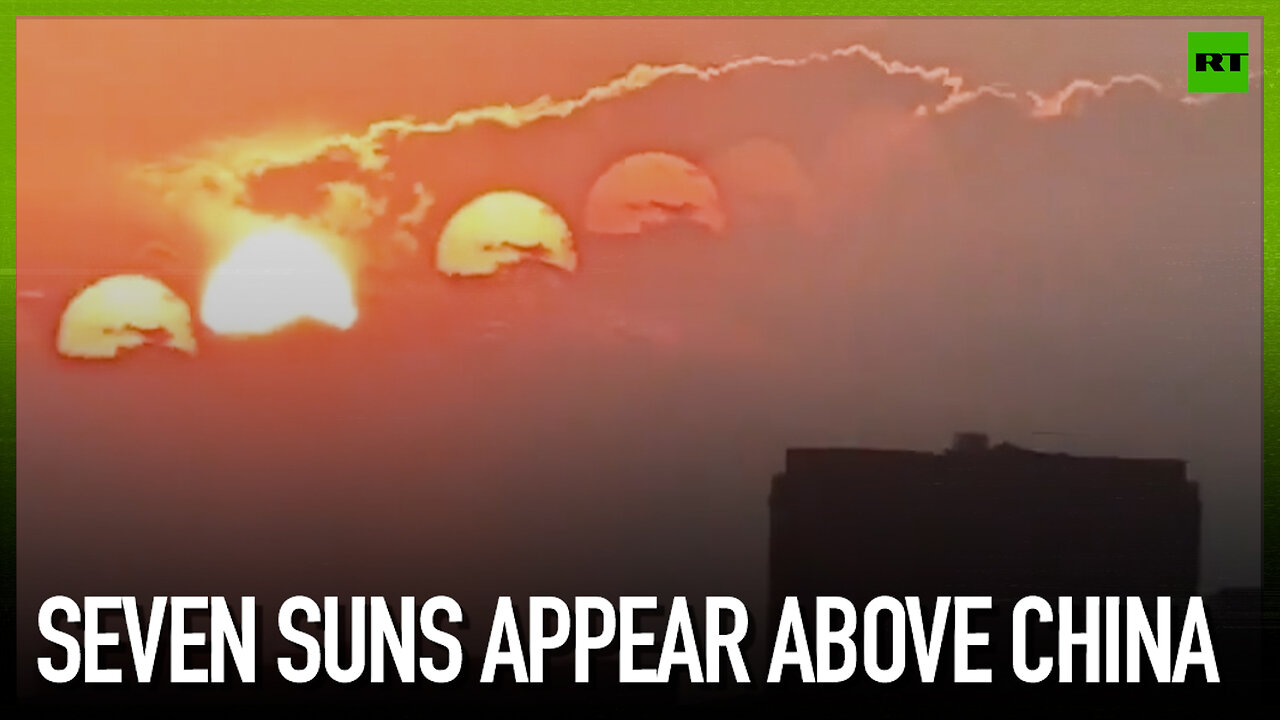 Seven suns appear above China