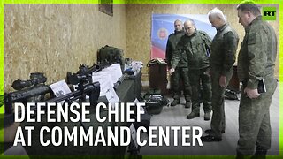 Russian Defense Minister visits command center, inspects NATO equipment