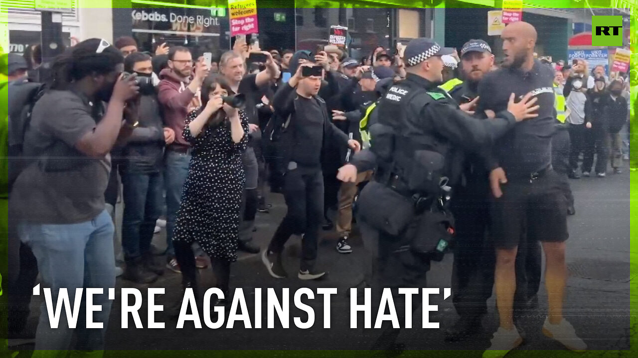 Londoners hold anti-racism rally amid violent riots