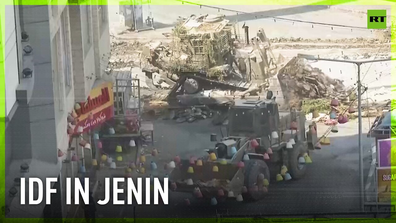 Israeli military razes road in Jenin amid IDF raid