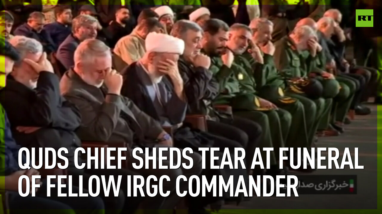 Quds chief sheds tear at funeral of fellow IRGC commander