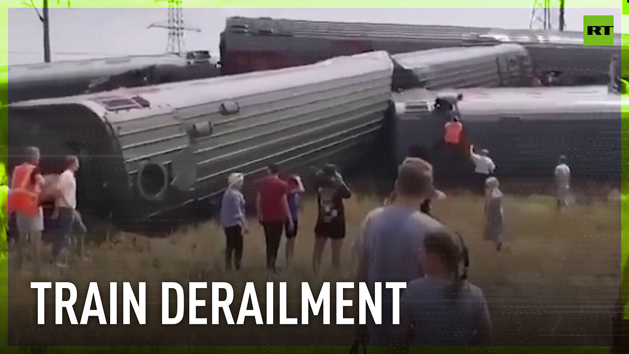 Passenger train derails after collision with truck in Volgograd region