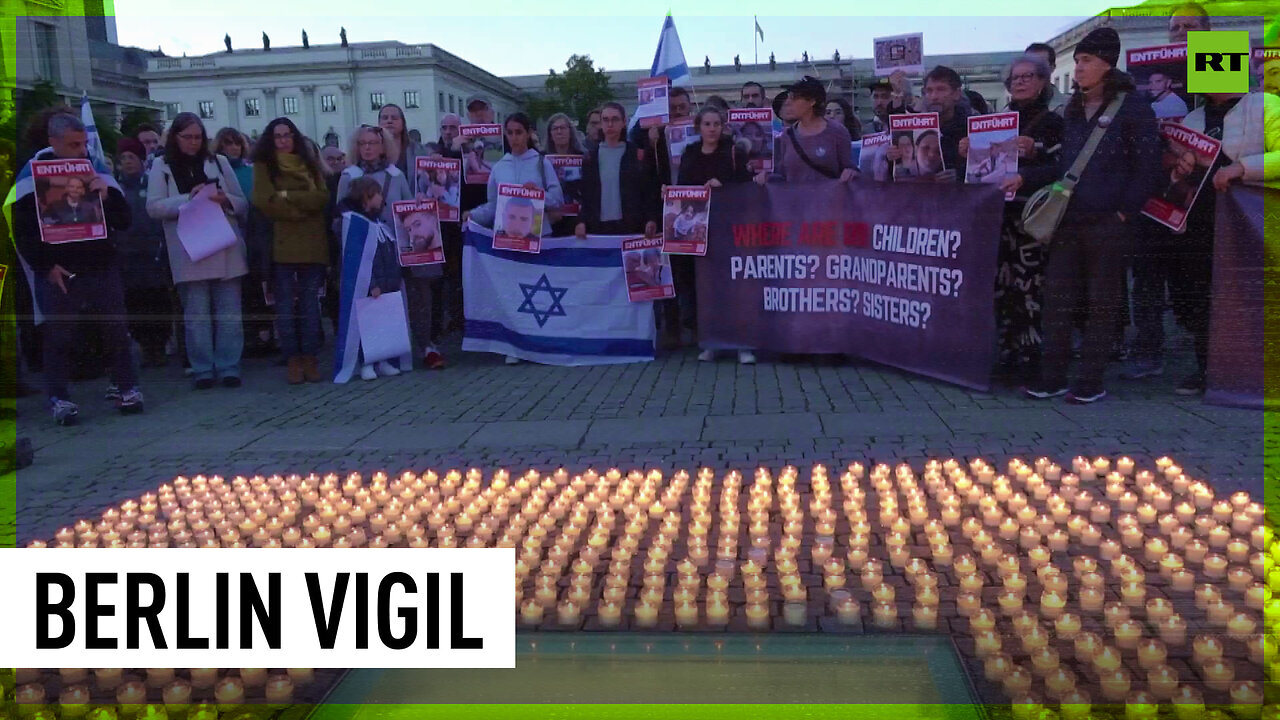 Vigil held for Hamas attack victims at Berlin’s book burning monument