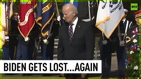 Biden gets lost during wreath laying