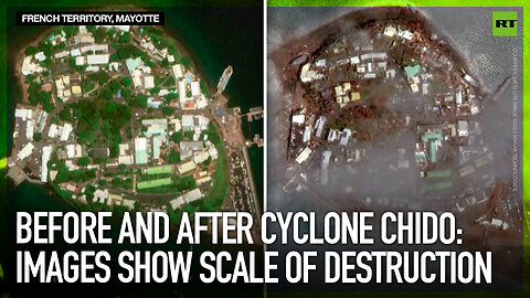 Before and after Cyclone Chido: images show scale of destruction