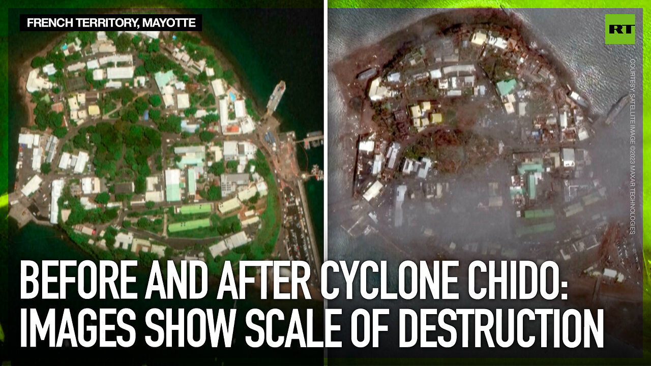 Before and after Cyclone Chido: images show scale of destruction