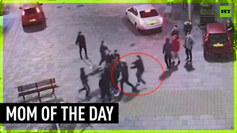 Hero mom wades into gang to break up fight
