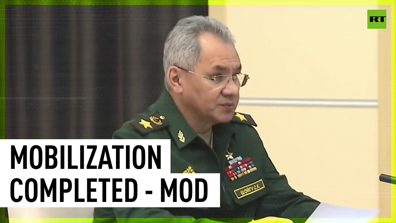 Partial mobilization is over in Russia - Defense Minister Shoigu