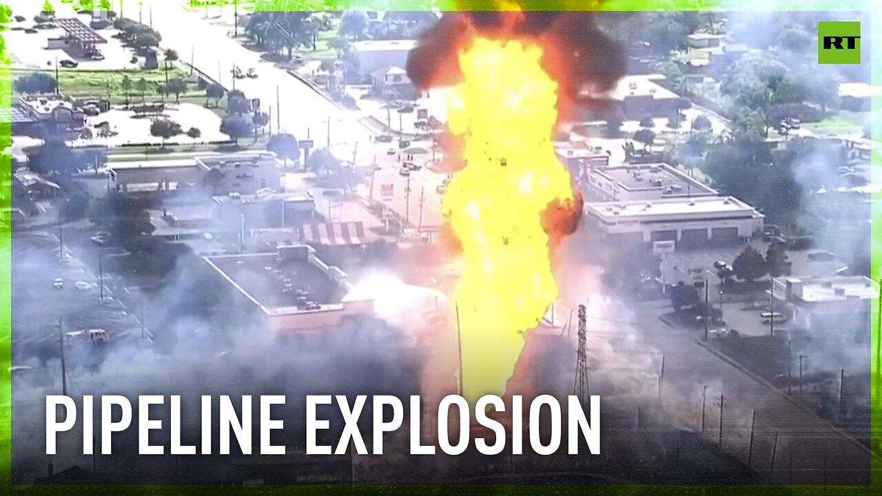 Pipeline bursts into flames in Houston