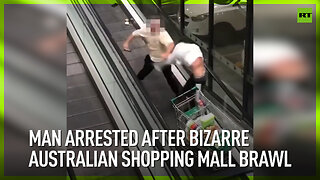 Man arrested after bizarre Australian shopping mall brawl